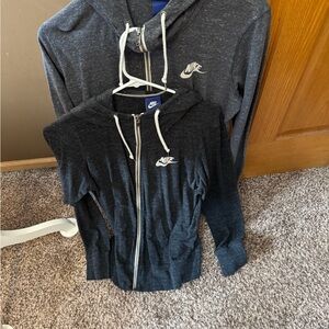 Nike Charcoal and Black Hoodies $15 for both